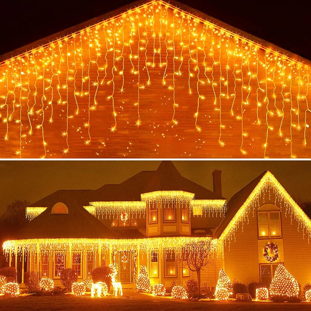 LED Icicle String Lights